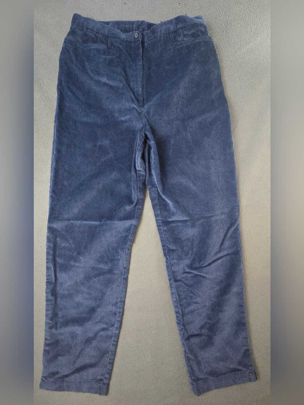 Vintage 90s Talbots Petites Womens 12 Cotton Blend Corduroy Pants Navy Blue